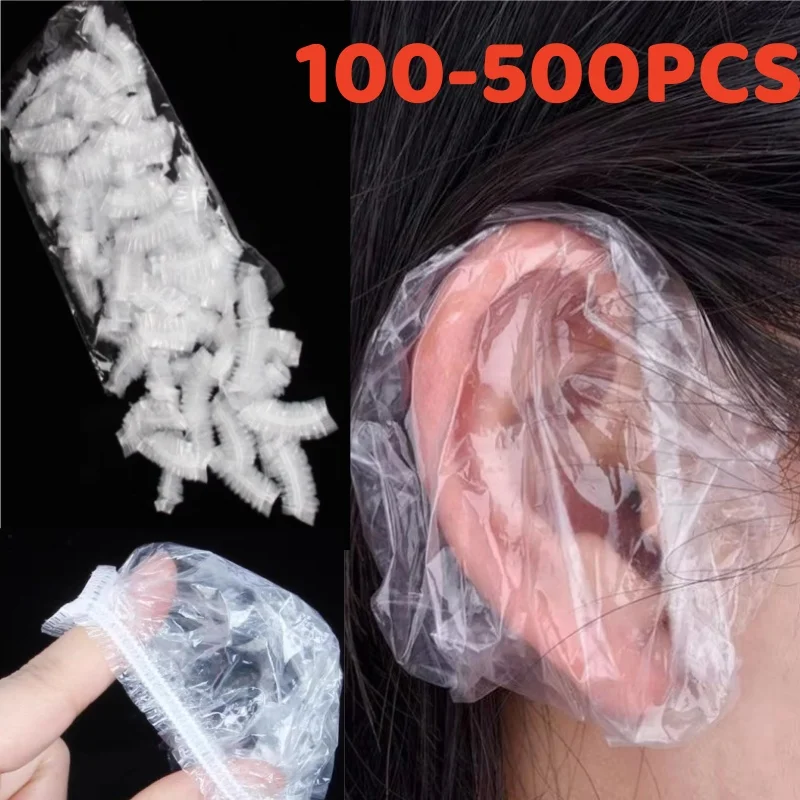1-500 Buah Penutup Telinga Pewarna Rambut Sekali Pakai Penutup Telinga Tahan Air Aksesori Pembersih Penata Rambut Mandi Mandi Minyak Kue