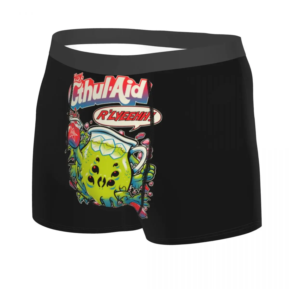 Custom Cute Cthulhu Underwear Male Print Lovely Cartoon Boxer Briefs Shorts Panties Breathable Underpants