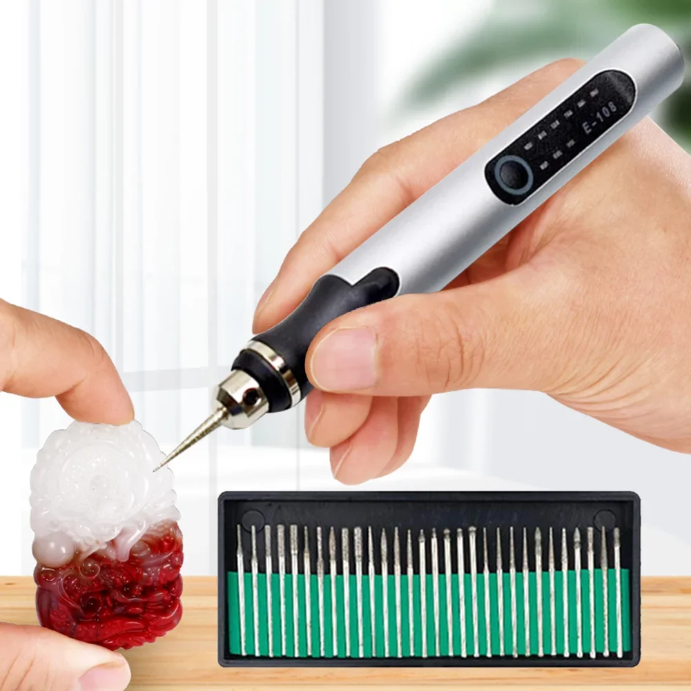Smart Electric Sharpening Rechargeable Engraver Drill Machine For Jewelry Glass Woodworking Mini Grinder Power Tool Accessories