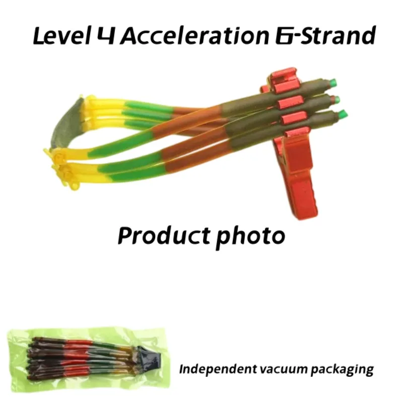 Level 4 Speed Slingshot Latex Elastic Band with Durable Leather Spare Slingshot Band Suitable for Outdoor Shooting Practice