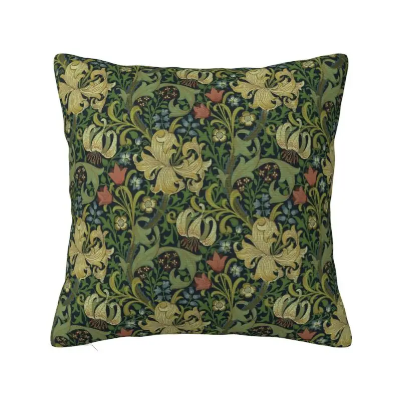 

William Morris Company Cushion Cover Floral Textile Pattern Velvet Cute Pillow Cases for Car Sofa