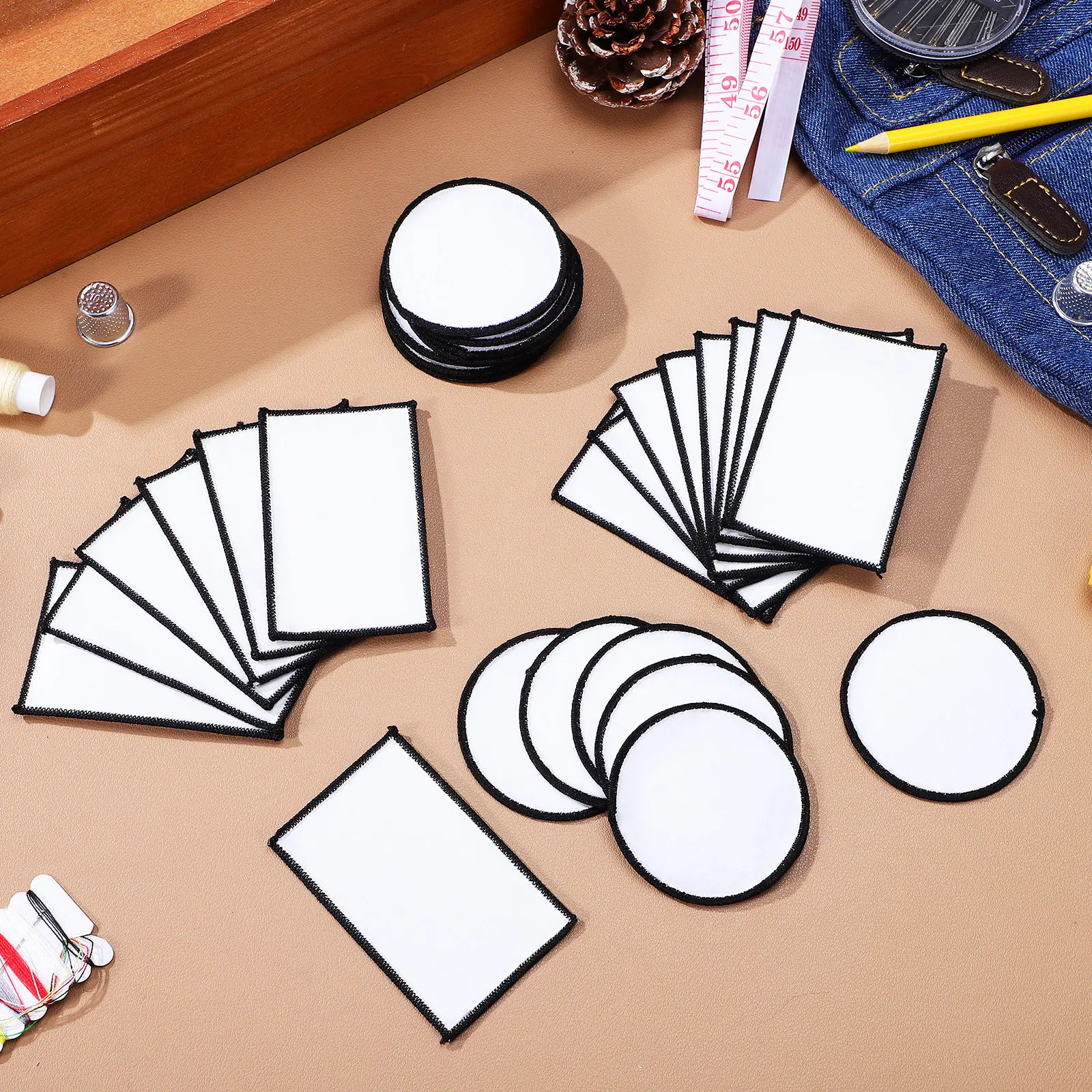 Hat Sublimation Blank - 30Pcs Adhesive Blank Patches Strong Polyester