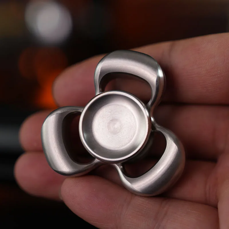 Rouleau Spinner à main en acier inoxydable, pointe des doigts en métal, pointe gyroscopique EDC, soulage le Stress, jouets Anti-anxiété