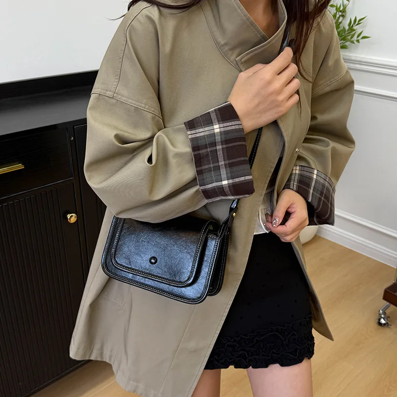 

2025 New Luxury Small Square Bag for Women, Genuine Leather Multi-way Crossbody Purse, Vintage Chic Shoulder Bag for Work Dating