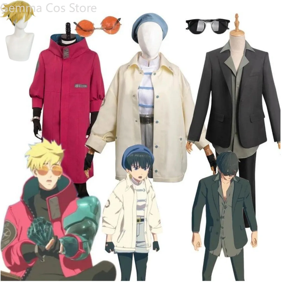 Newest Anime Trigun Stampede Meryl Stryfe Wolfwood Vash The Stampede Cosplay Costume Windbreaker Uniform Man Woman Carnival Suit