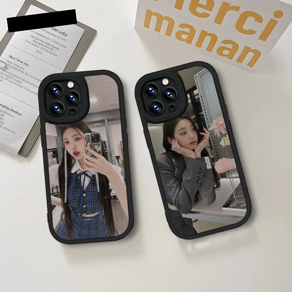 Ive Kpop Wonyoung Rei Phone Case Silicone Soft Black For IPhone 14 15 13 12 11 Pro Max Mini Xs X Xr 7 8 Plus SE2020 Leather Coqu