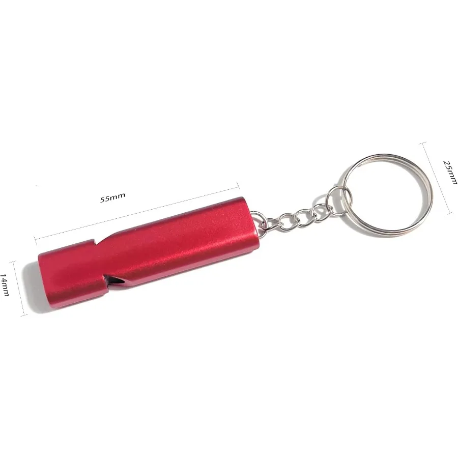 4 عبوات بصوت عال 120 ديسيبل أنبوب مزدوج صافرة الطوارئ سبائك الألومنيوم مقاومة للتآكل صافرة السلامة مع الحبل وسلسلة المفاتيح مثالية fo #4