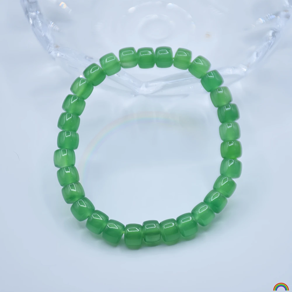 Natural Salt Source Agate Hand String Women's Straight Cut Spacepiece Multi Treasure Color Jade Versatile Bracelet Rwbuy