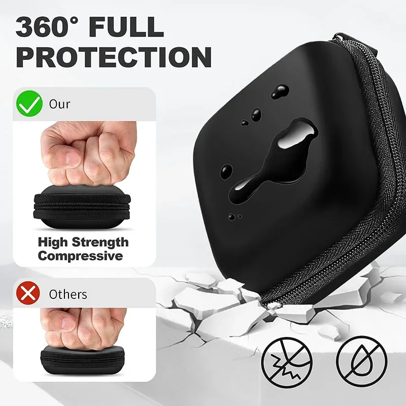 1pc Mini Earphone Protective Bag Box Hard EVA Case Digital Charger Headphone Storage Bag Usb Data Cable Organizer Carrying Pouch