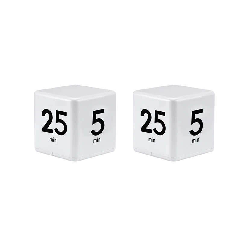 A45U 2X Cube Timer Küche Timer Zeit Management Timer Für Schwerkraft Sensor Flip Für Zeit Management Countdown 25-5-45-15 Minuten