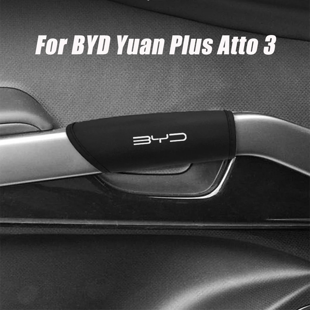 

For BYD Yuan Plus Atto 3 2022 2023 2024 Car Inner Door Handle Cover Protective Leather Cover Scratch Resistant Accessories