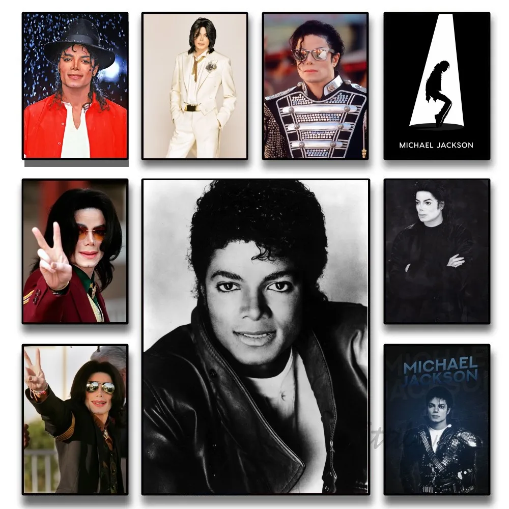 Singer M-Michael Jackson Music Poster Stickers Art Wall Murals Decor Game Room Decor Gifts HD Painting