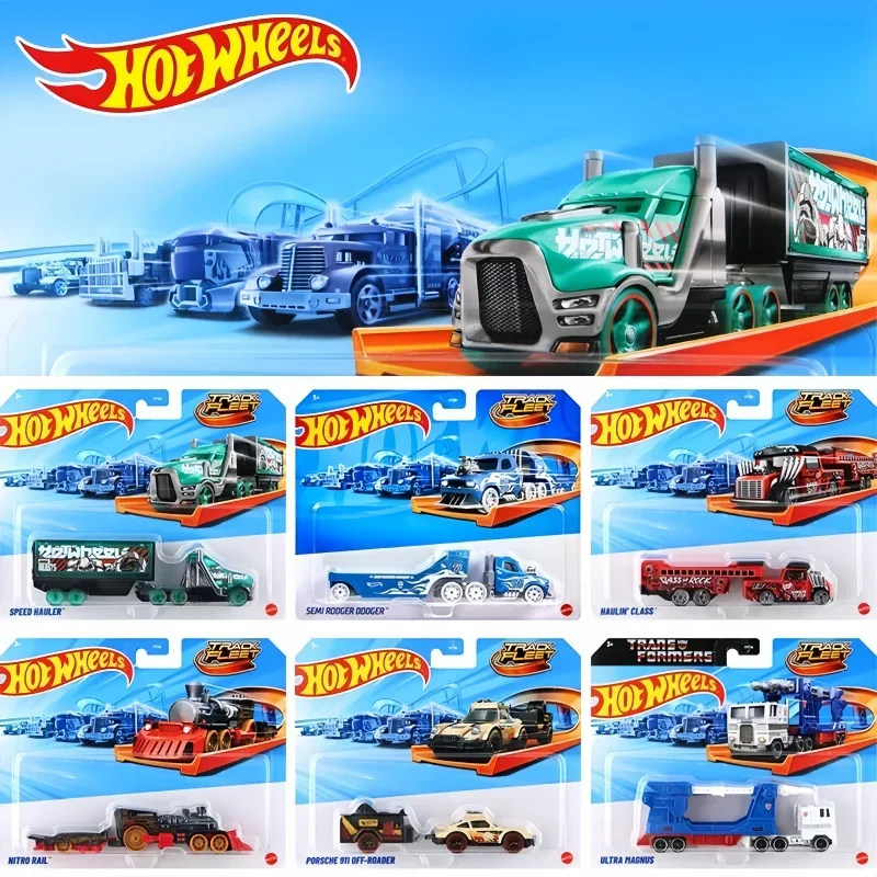 Hot Wheels Track Fleet Transformers Ultra Magnus Ultra Magnus Porsche 911 Off-Roader Speed Hauler 1:64 Diecasting Model Car Toys