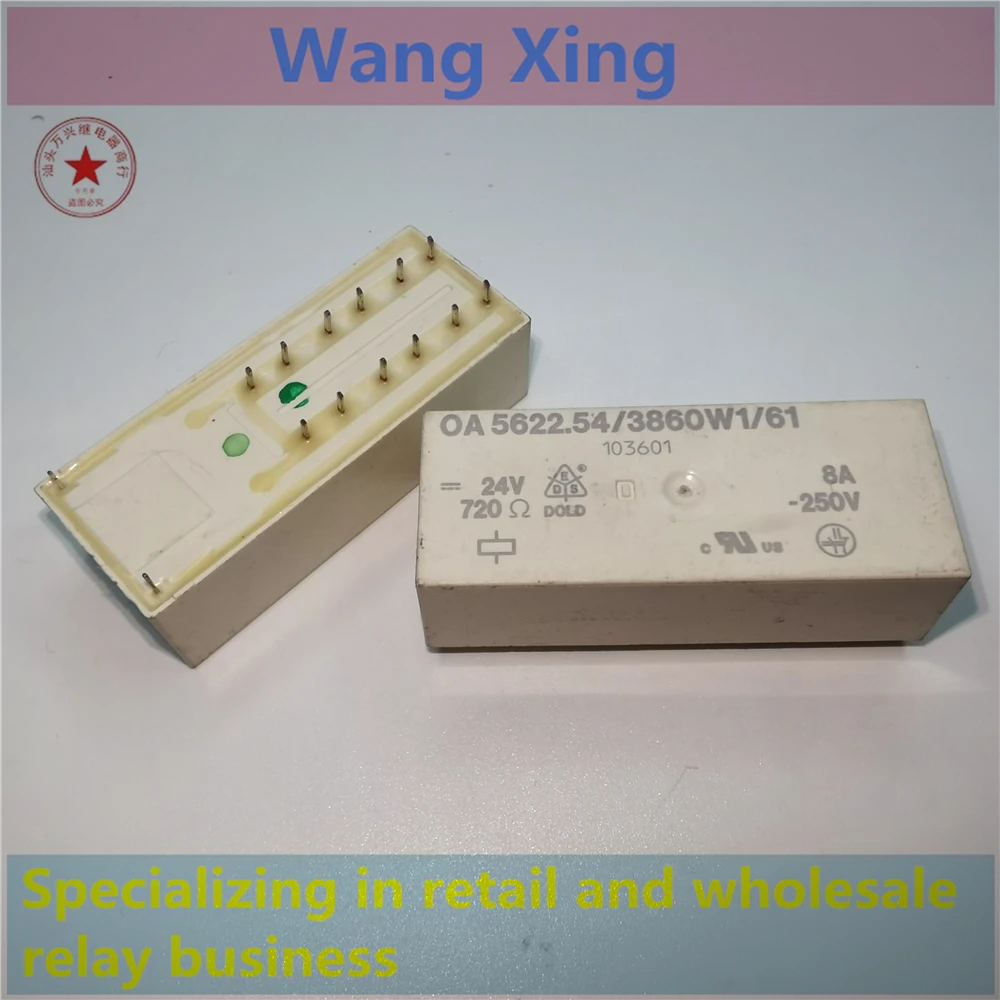 

OA 5622.54/3860W1/61 24V 8A250V 14PINS Wholesale Original DC Electromagnetic Power Relay Three Group Conversion