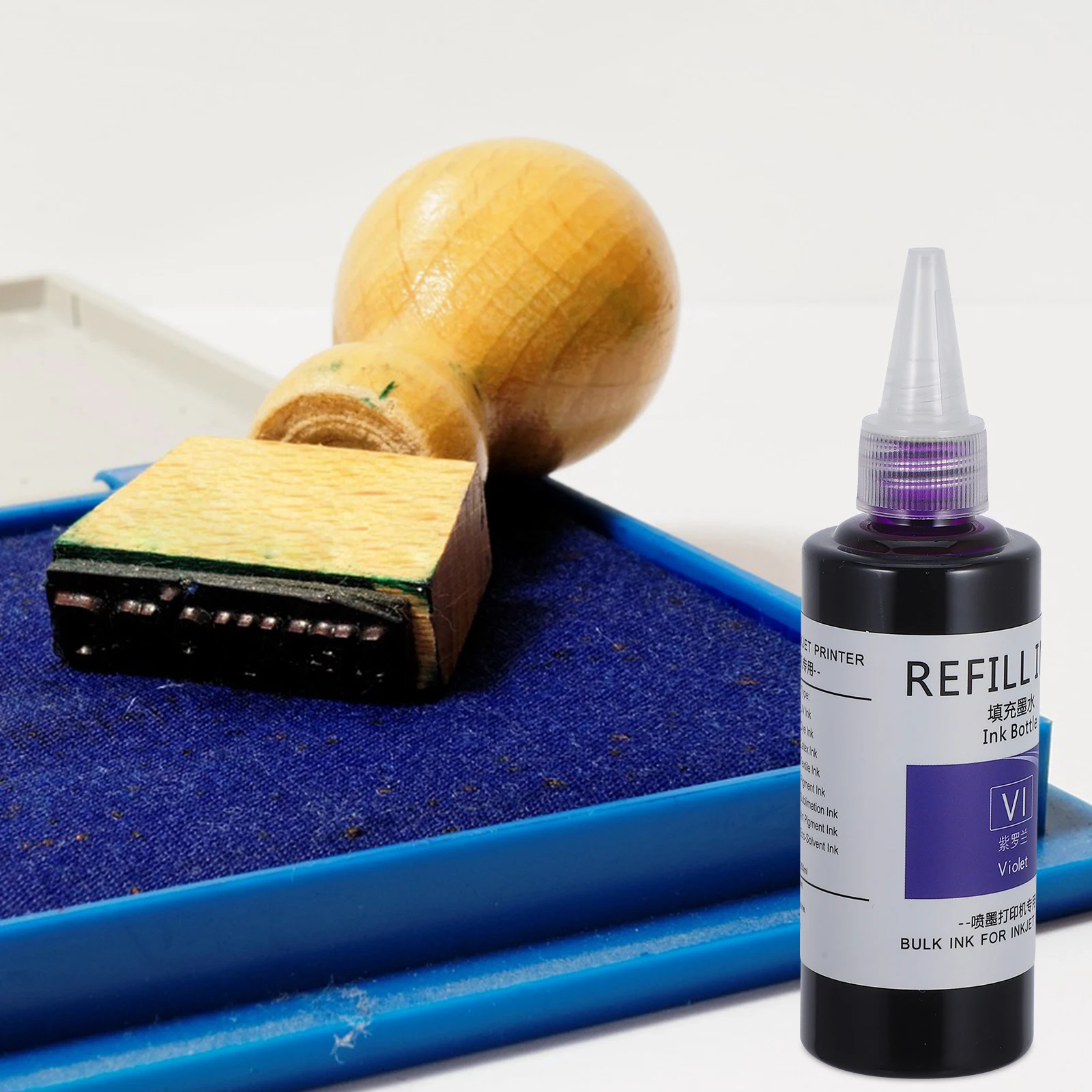 Stamp Refill Ink Date Stamper Self Inking for Stamps Pad Fingerprints Trademark