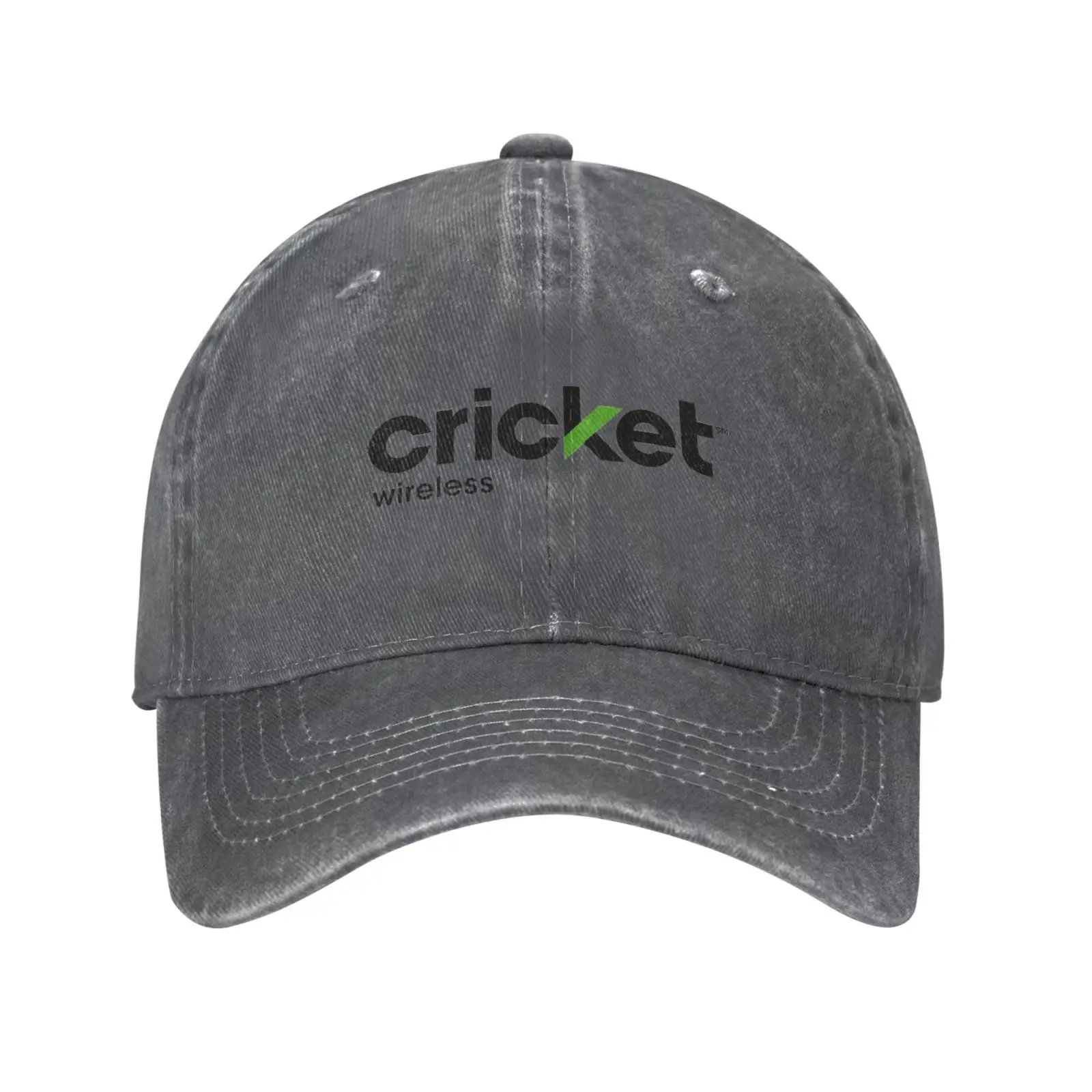 Casquette de baseball en denim avec logo Cricket Wireless, chapeau de qualité