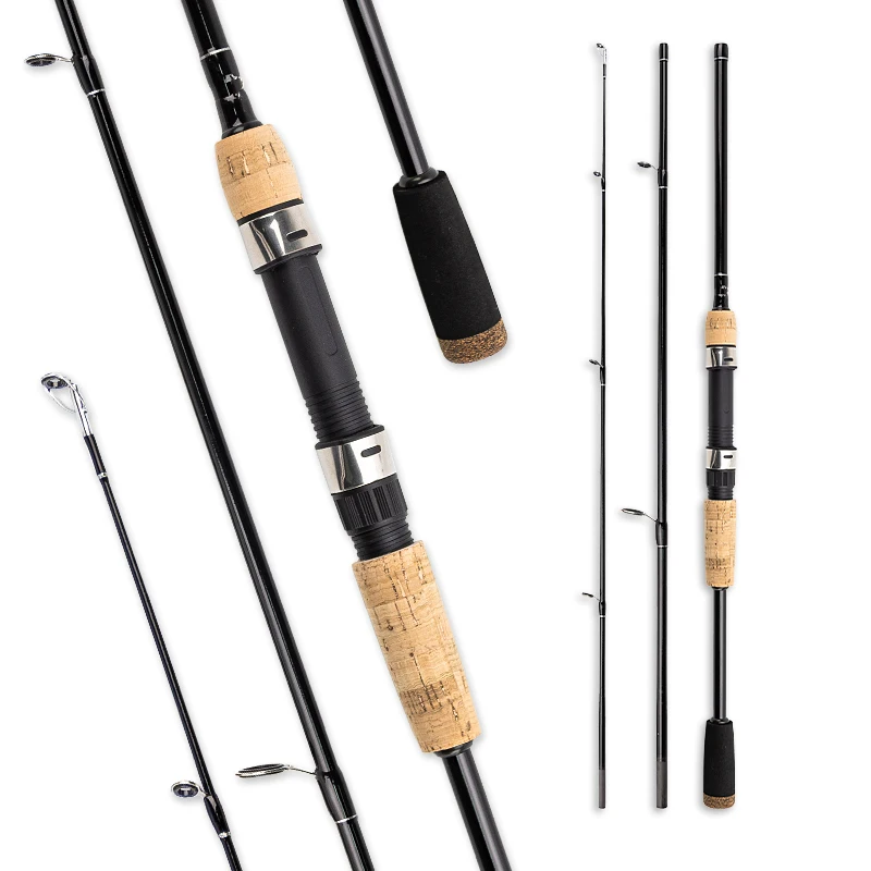 

Сверхлегкая удочка с приманкой 1,8 м, 2,1 м, 1 шт., 3 секции, спиннинговая удочка, оснащенная набором лесок