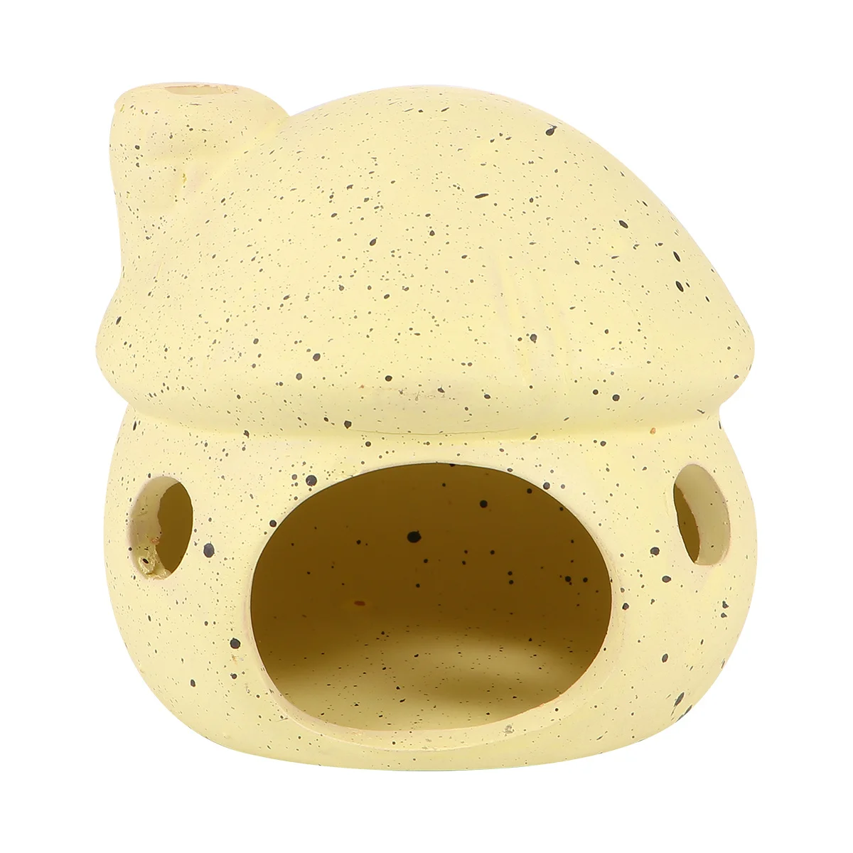 

1Pcs Ceramic Aquarium Pot Yellow Fish Shelter Hollow Habitat Cave Natural Fish Shrimp Tank Decoration Ceramic Pot