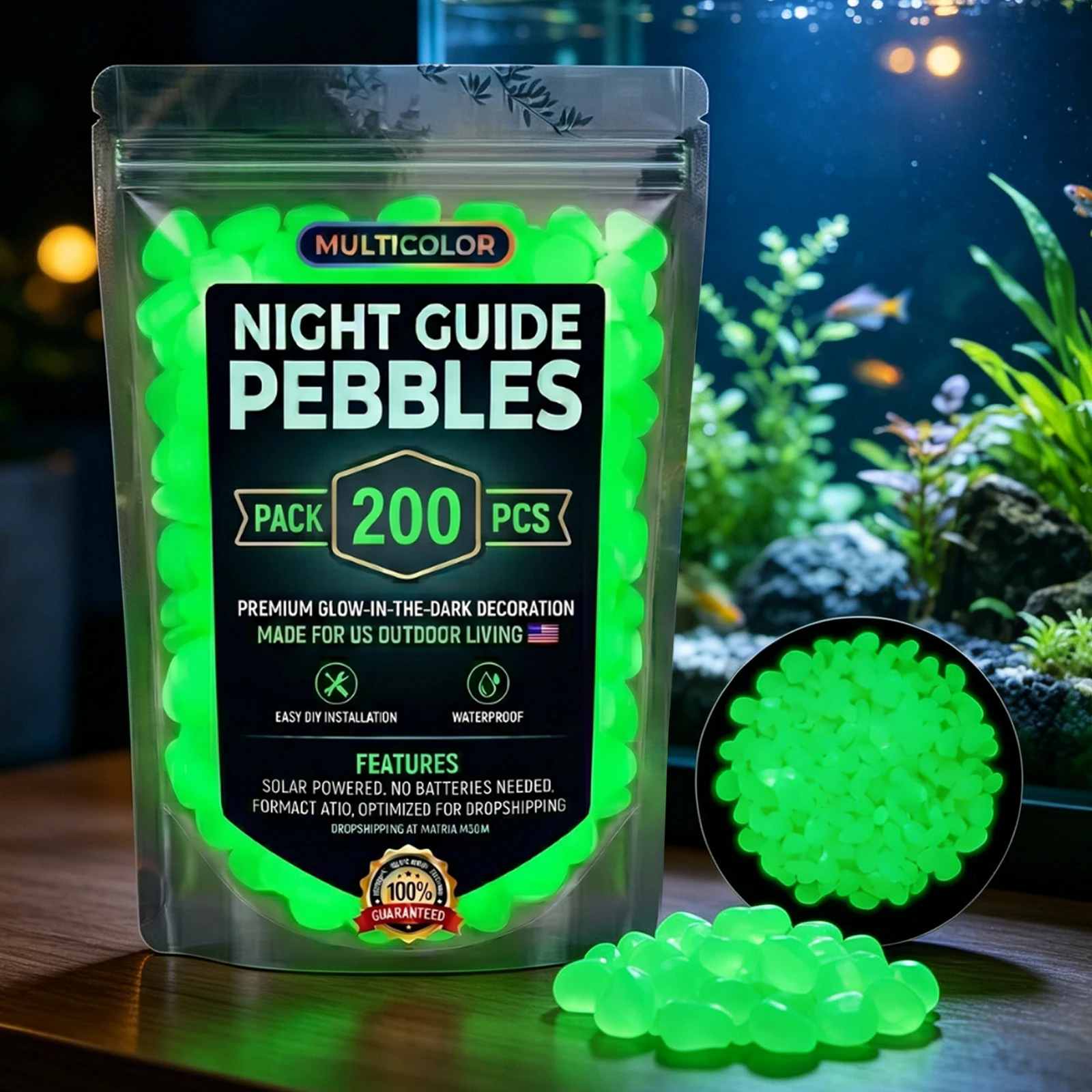 200/400/600pcs Glow In The Dar - Fish Aquarium Guide review and price