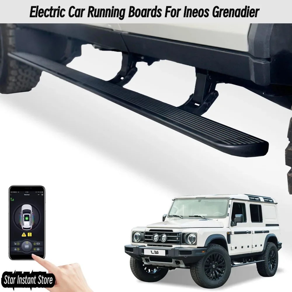 

Electric Retractable Running Boards Side Steps for Ineos Grenadier with LED Lights Auto Drop Down Footsteps
