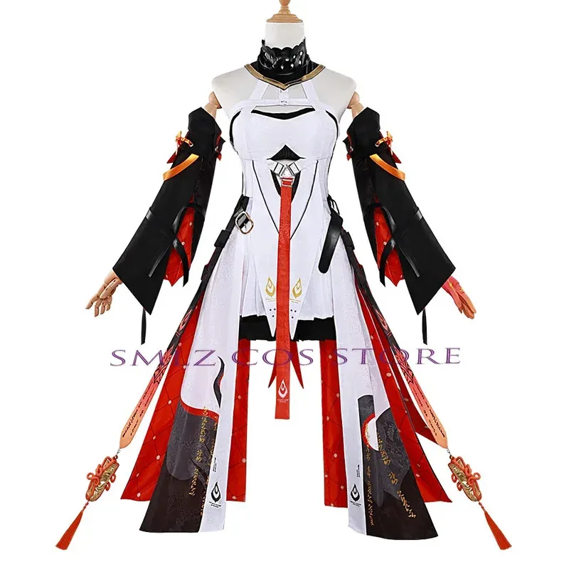 لعبة Wuthering Waves Changli أزياء تنكرية شعر مستعار فستان موحد أغطية الرأس Jinzhou Prop حفلة الهالوين للنساء والفتيات الزي