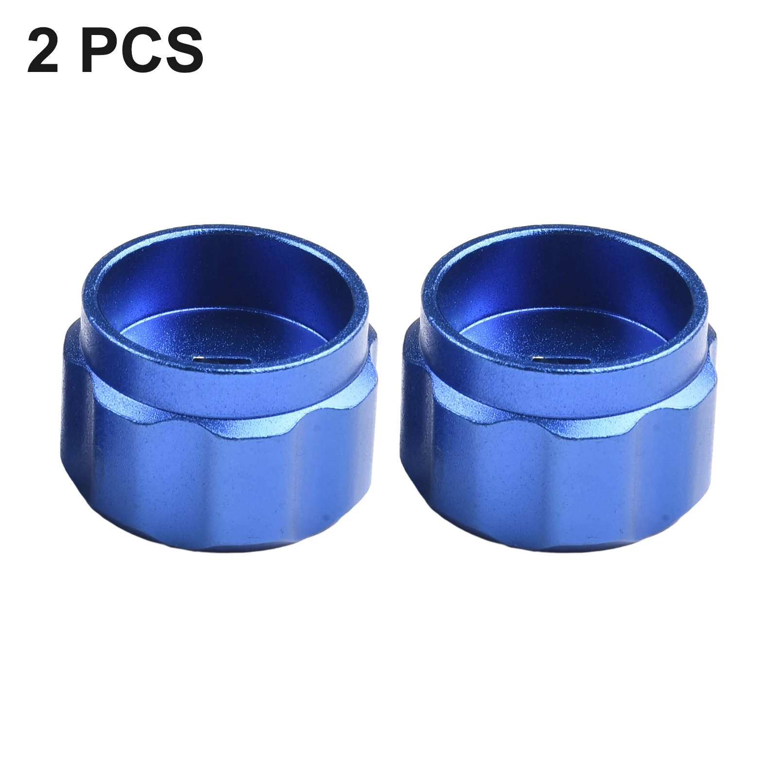 Aluminum Alloy Blue Faucet Knobs with Round Wheel Handles for Outdoor Faucet Repair and Manifold Gauges (Set of 2)