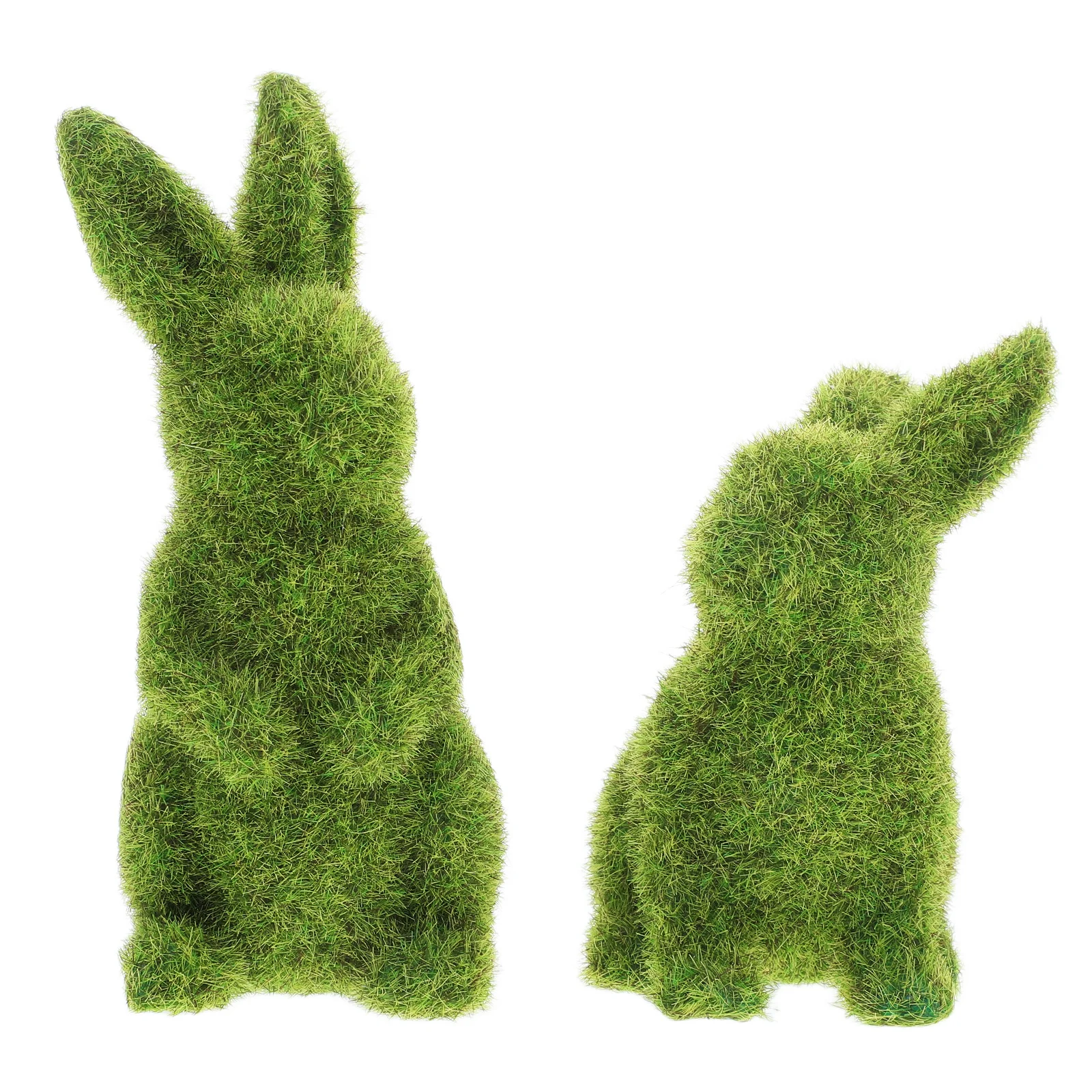 

2Pcs Green Rabbit Home Decor Elegant Bunny Craft for Living Room Bedroom Garden Festival Display Art Bunny Decor