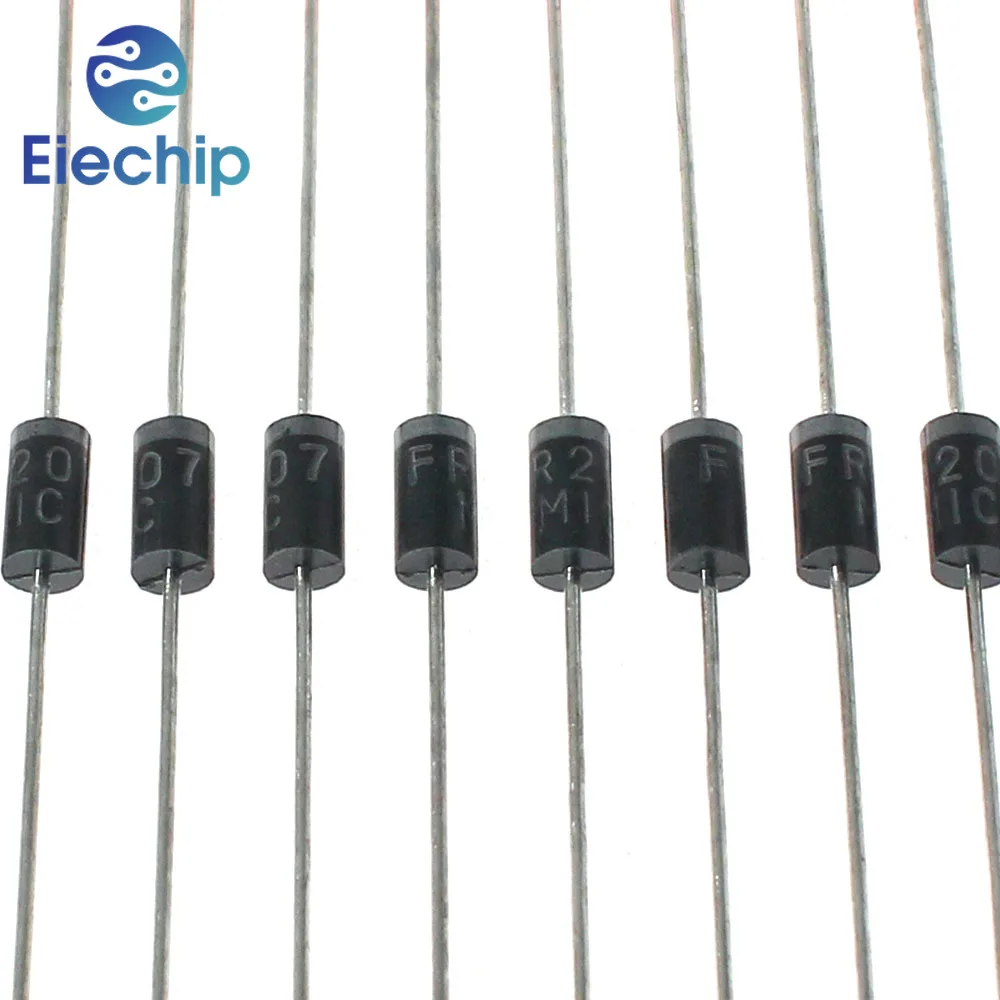 50PCS 1N4001 Rectifier Diode DO-41 1N5817 1N5822 FR207 FR307 HER108 HER208 UF5408 Schottky Diode DO-41 DO-15 DO-27