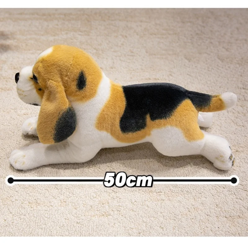 50cm Lifelike Dog Plush Toy Stuffed Animals Rottweiler Charlie Beagle Dalmatian Soft Doll Real-life Dog Gift for Dog Pet lover
