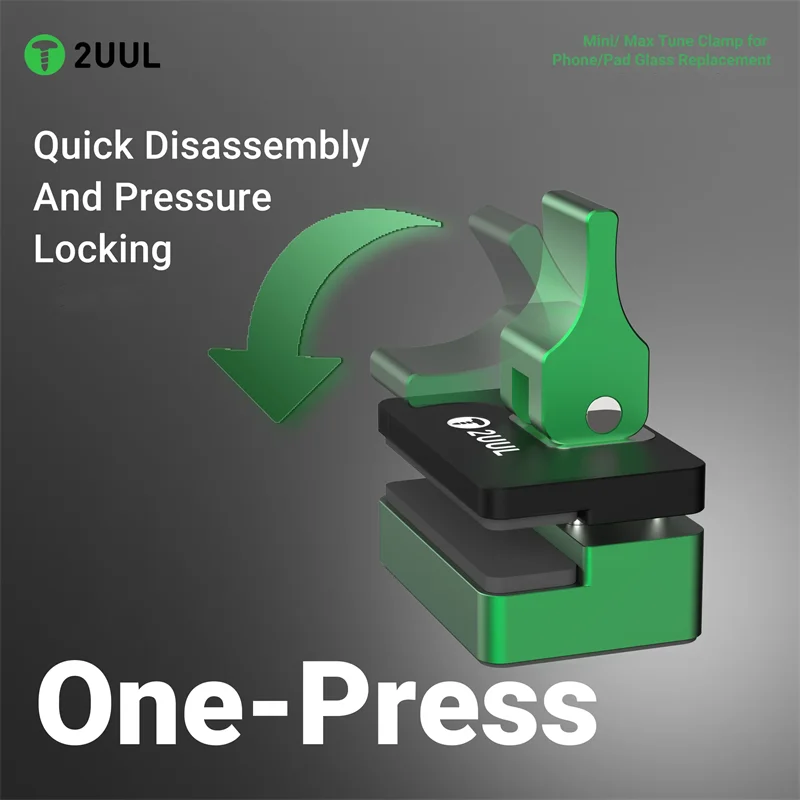 2UUL TC01 Mini/TC02 Max Tune Clamp for Phones Pad Glass Replacement Adjustable Pressure Quick Lock Aluminum 360 Rotation Tool