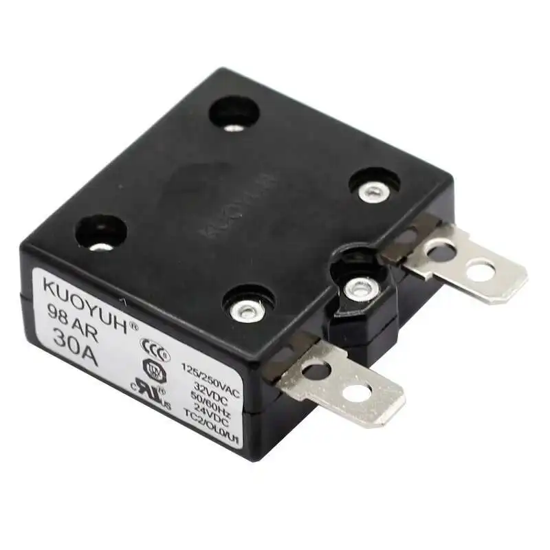 Kuoyuh 98AR سلسلة 5A 10A 15A 20A 25A 30A 40A 50Amotor حماية مفتاح حراري الزائد قطاع دارة