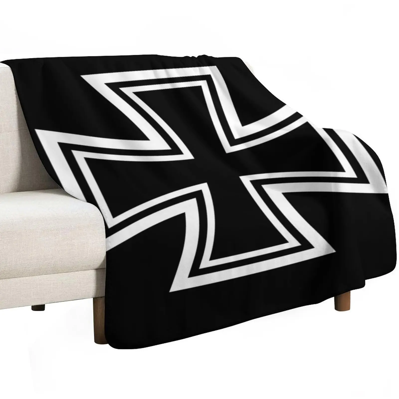 Iron Cross Throw Blanket Plaid on the sofa Decorative Sofas Thin Single Personalized Gift Baby Blankets