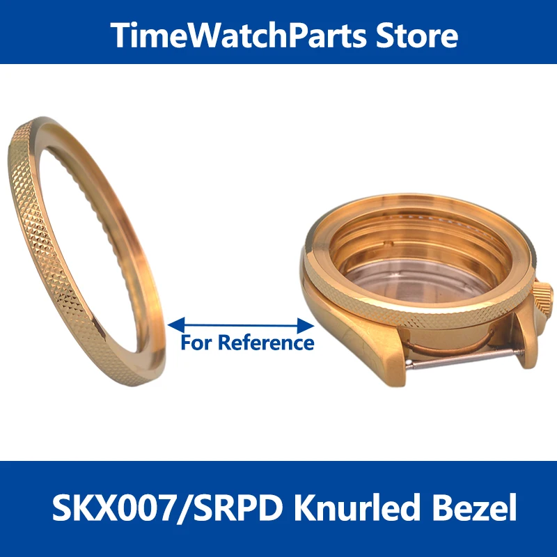 Seiko Watch Mod Stainless Steel Knurled Bezel Ring For SKX007 SRPD Seiko Watch Case 41mm Rotating Bezel Dive Watch Replace Parts
