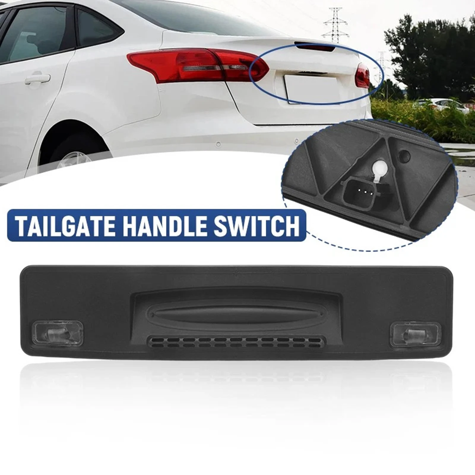 

Tailgate Repair Tailgate Release Rear Trunk Switch Plastic Construction Rear Mounting OE Compatible For Ford Focus 2012-2018