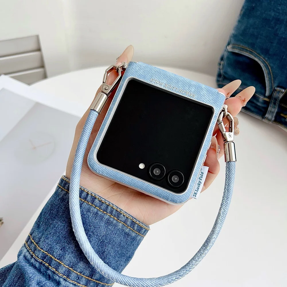 حافظة مغناطيسية قوية بمشبك جانبي فضي الحواف من قماش الدنيم لهاتف موتورولا رازر 60 الترا موتو رازر 60 2025 50 رازر + غطاء حماية #5