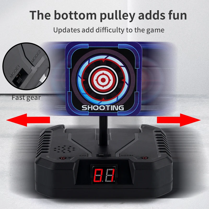 Bersaglio di punteggio elettronico con ritorno automatico per pistole Nerf AWM Pistola a proiettile morbido Spruzzatore a sfera in gel contro la pratica 98K Mangia pollo