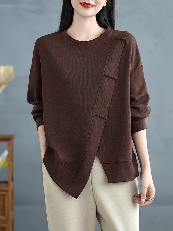 

Аутентичная осенне-зимняя новинка 202, художественная национальная круглая асимметричная толстовка с капюшоном Ne цвета, женская одежда