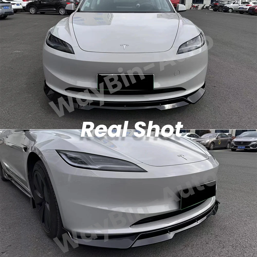 Model 3 Highland 2024 Body Kit Fresh Aero For Tesla Model 3 Refresh Glossy Front Lip Bumper Side Lip Rear Spoiler Model 3 Tuning