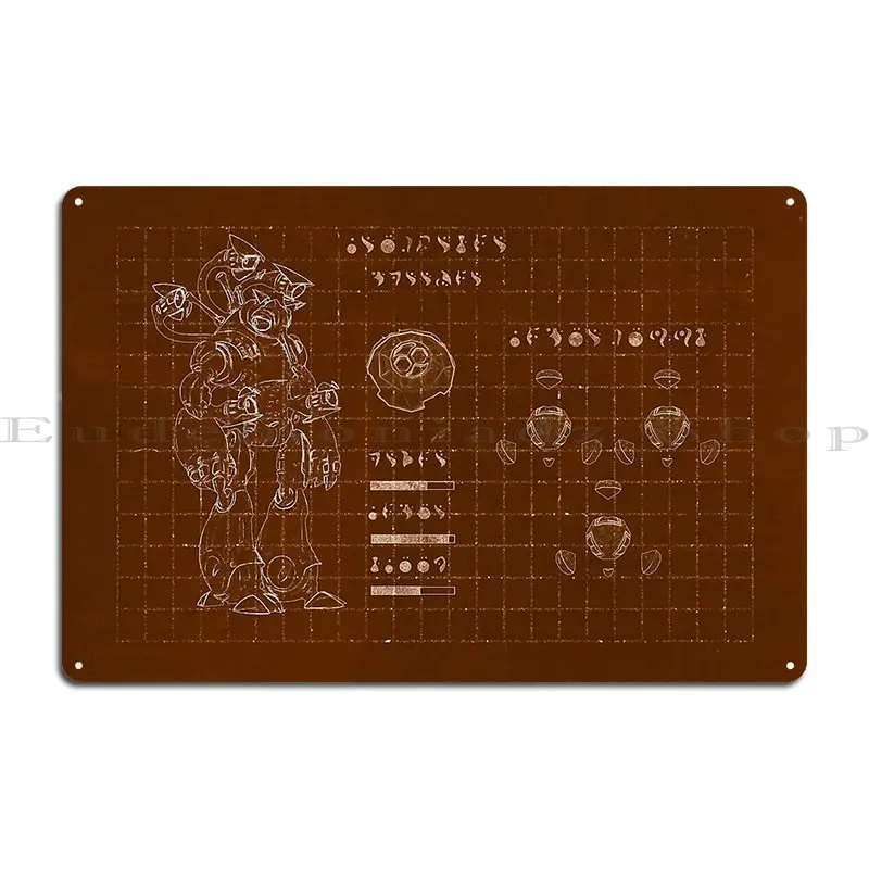 Blueprint Precursor Metal Plaque Poster Pub Garage Cinema Wall Decor Design Tin Sign Poster