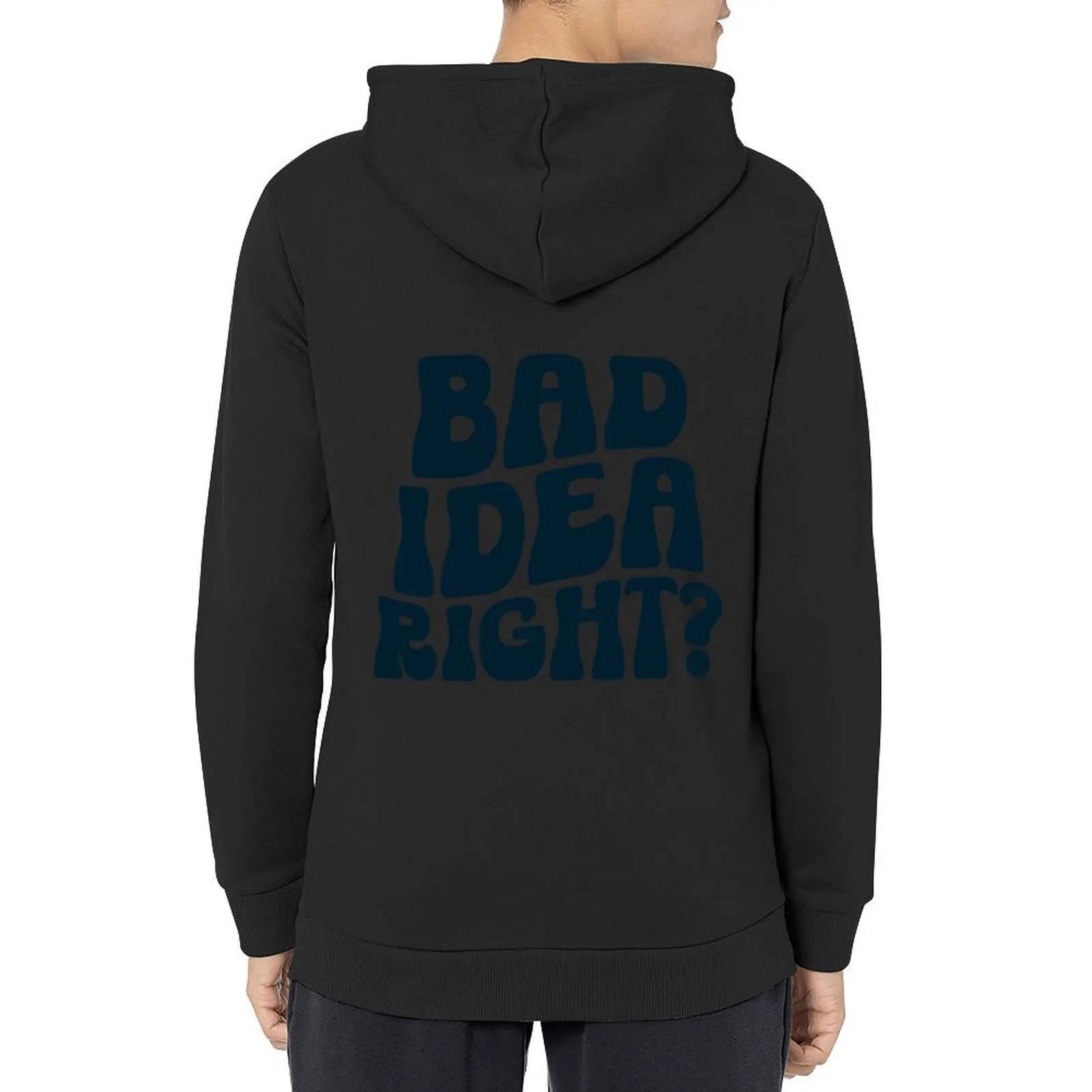 

Bad Idea Right Sticker Hoodie male clothes autumn men's autumn clothes anime clothes hoodie streetwear