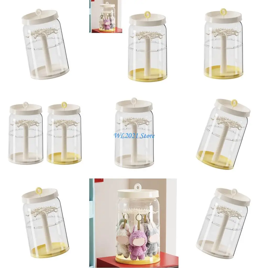 

G5GC Прозрачный коллекционный вращающийся витринный шкаф с безопасным основанием с прорезями и пылезащитной крышкой