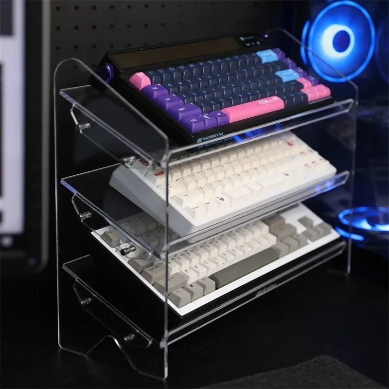 

Acrylic Keyboard Display Stand Keyboard Mouse Storage Rack Gaming Keyboard Plate Acrylic Frame Holder Multifunction Stand