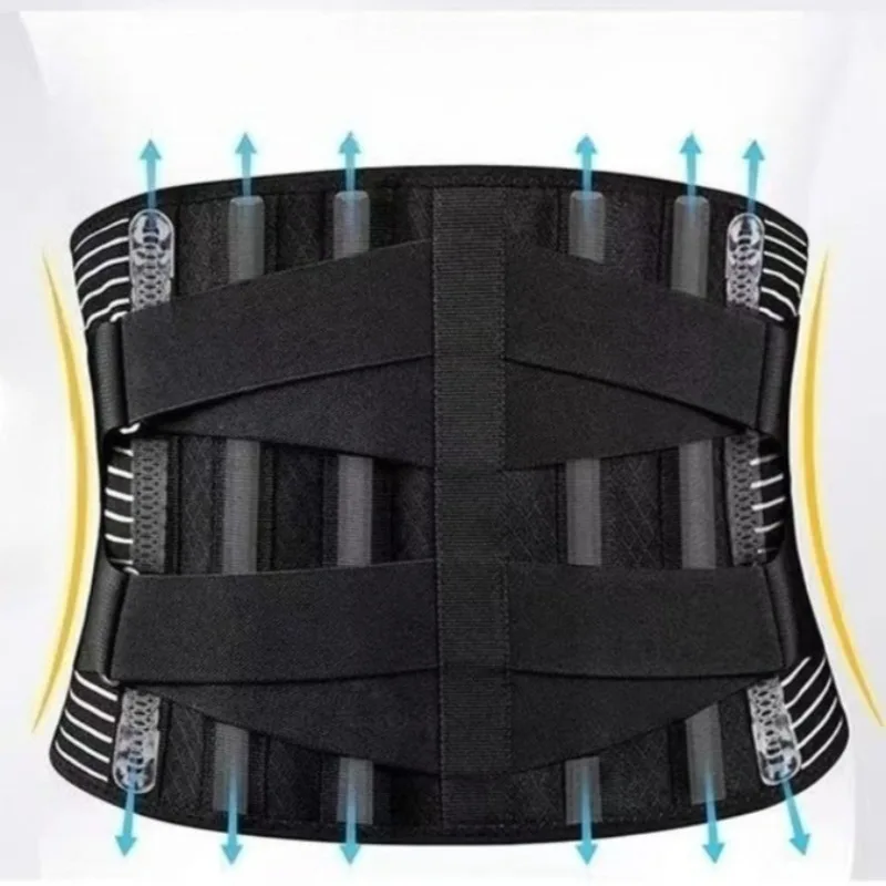 

Регулируемый поясной ремень для поддержки поясничного тренера, спортивный пояс для занятий спортом NewAssistance с пружинными 6-стальными пластинами
