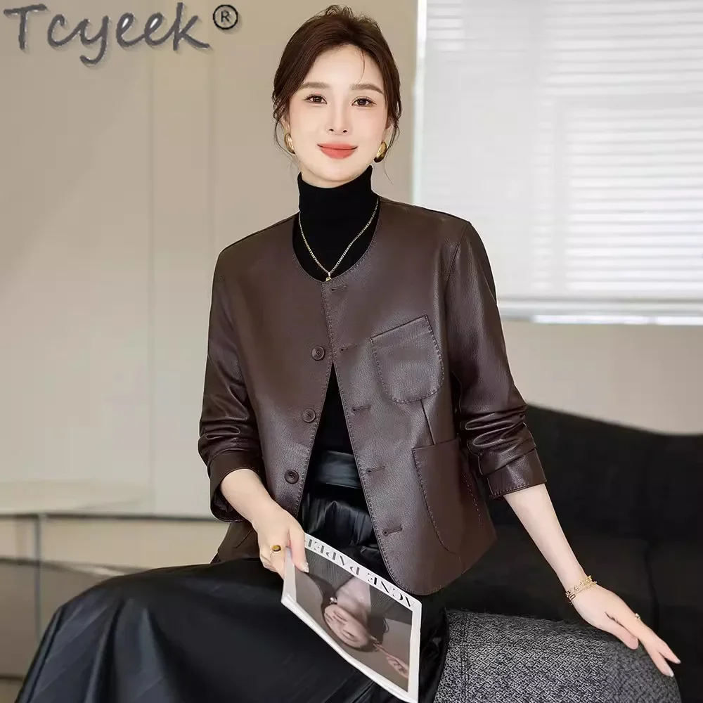 Tcyeek Genuine Leather Jacket Women Autumn Clothes Real Sheepskin Coat Women's Leather Jackets New in Outerwear Jaqueta Couro