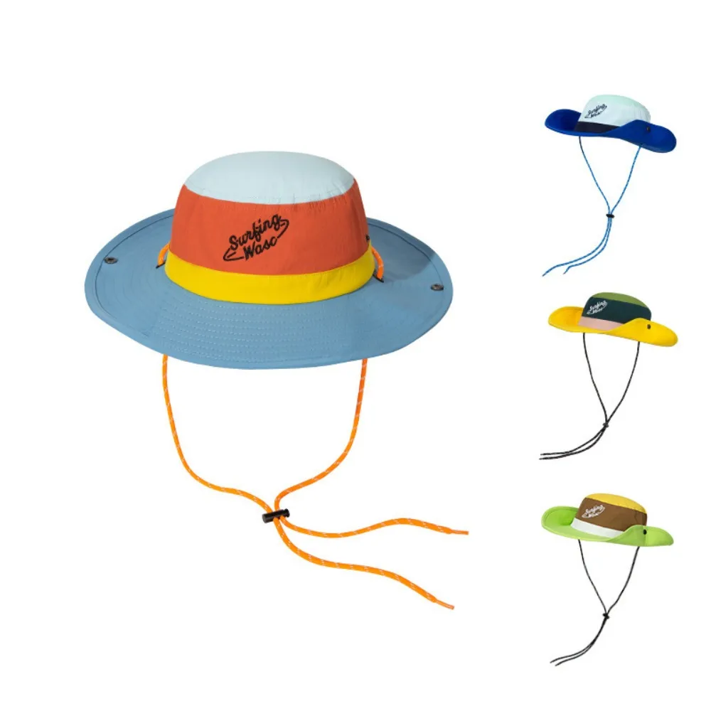 Topi Bucket Denim Trekking wanita, topi pelindung matahari bertepi besar gaya Korea, topi nelayan tahan air