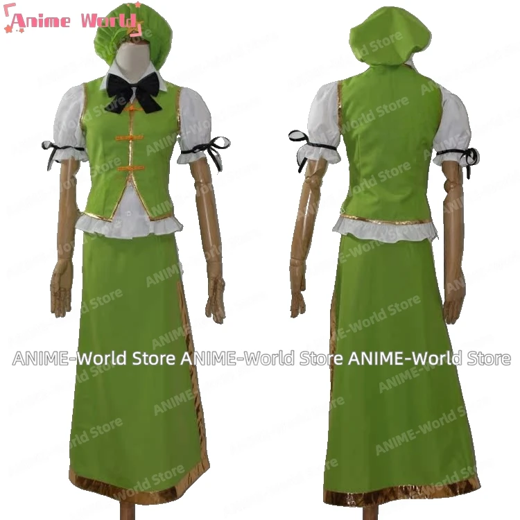 《Custom Size》Anime Touhou Project Hong Meirin Hoan Meirin Cosplay Costume Halloween Christmas Any Size Wig