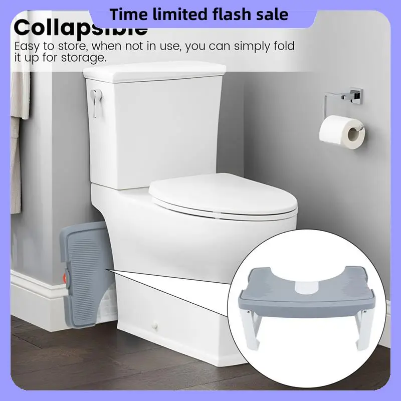 

A40T Portable Foldable Toilet Stool For Bathroom Bathroom Squat Stool Poop Potty Squatting Leg Raiser