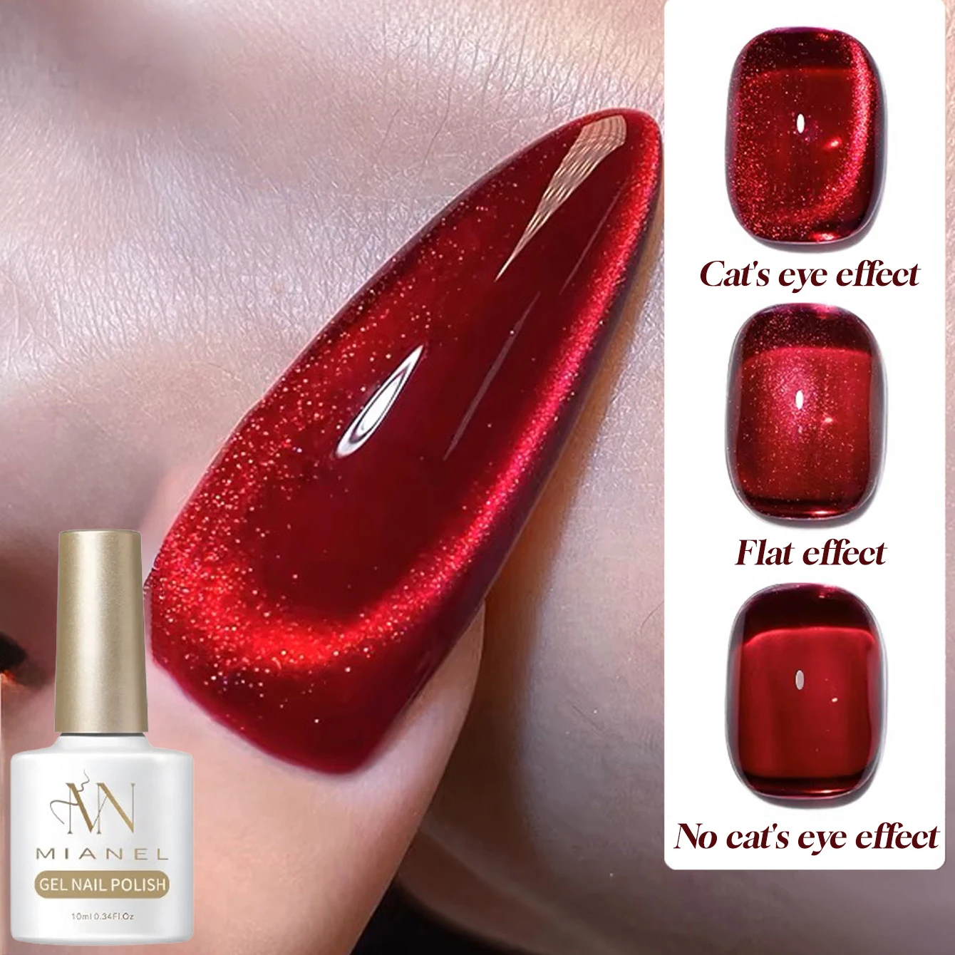 10ML Jesienny Długotrwały Wybielający Specjalny Uniwersalny Lakier Hybrydowy w Kolorze Szklanych Koralików, Kamień Szlachetny, Krwawoczerwony, na Boże Narodzenie i Halloween