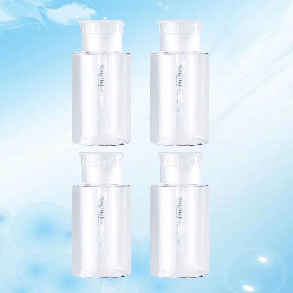 

4 Pcs Hand Soap Dispenser Travel Bottle Empty Lotion Container Press Pump Subpackaging Dispensing Bottles