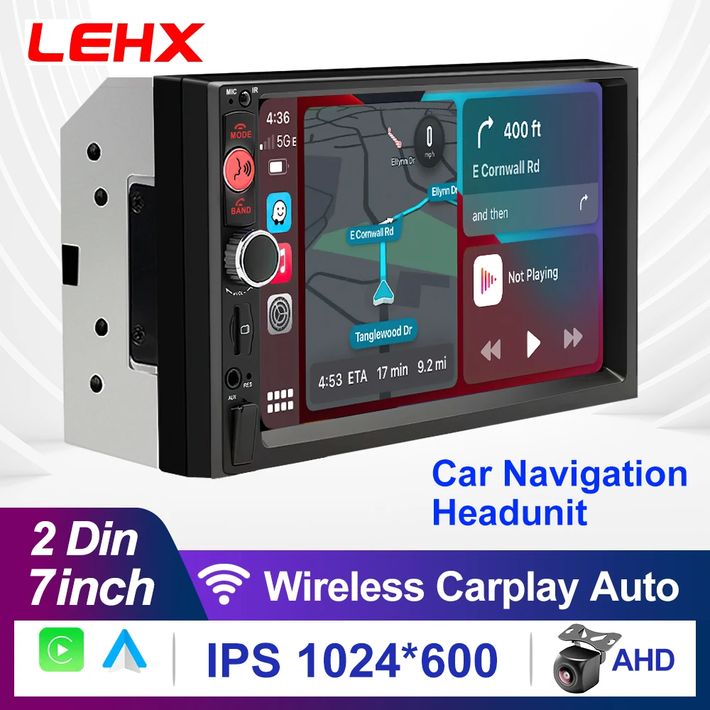 LEHX Wireless CarPlay Android auto Autoradio 2din Car Radio Stereo Multimedia For Volkswagen Honda Toyota Lada Hyundai Kia Jeep